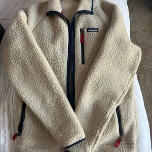 Patagonia Cream sherpa with Red Trim